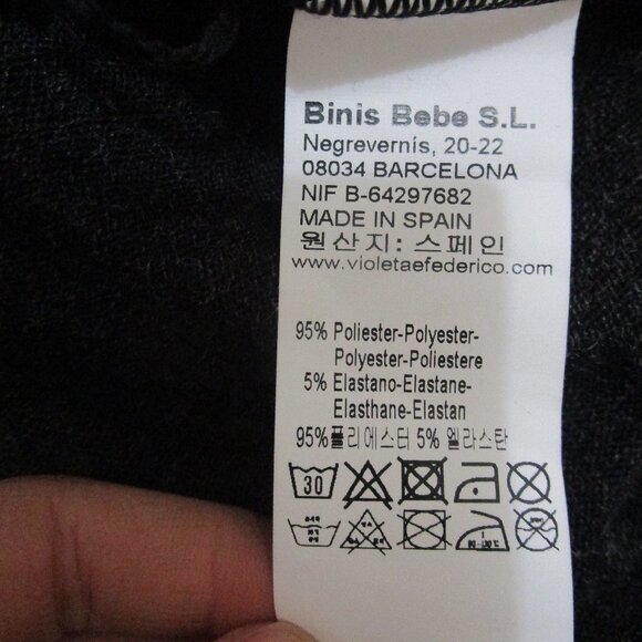 NWT Designer Violeta e Federico girls knit dress sz 10 pink grey leopard Spain - Picture 9 of 15